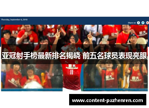 亚冠射手榜最新排名揭晓 前五名球员表现亮眼 亚冠射手榜最新排名揭晓 前五名球员表现亮眼