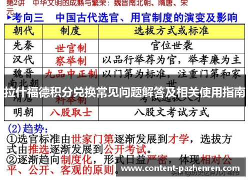 拉什福德积分兑换常见问题解答及相关使用指南